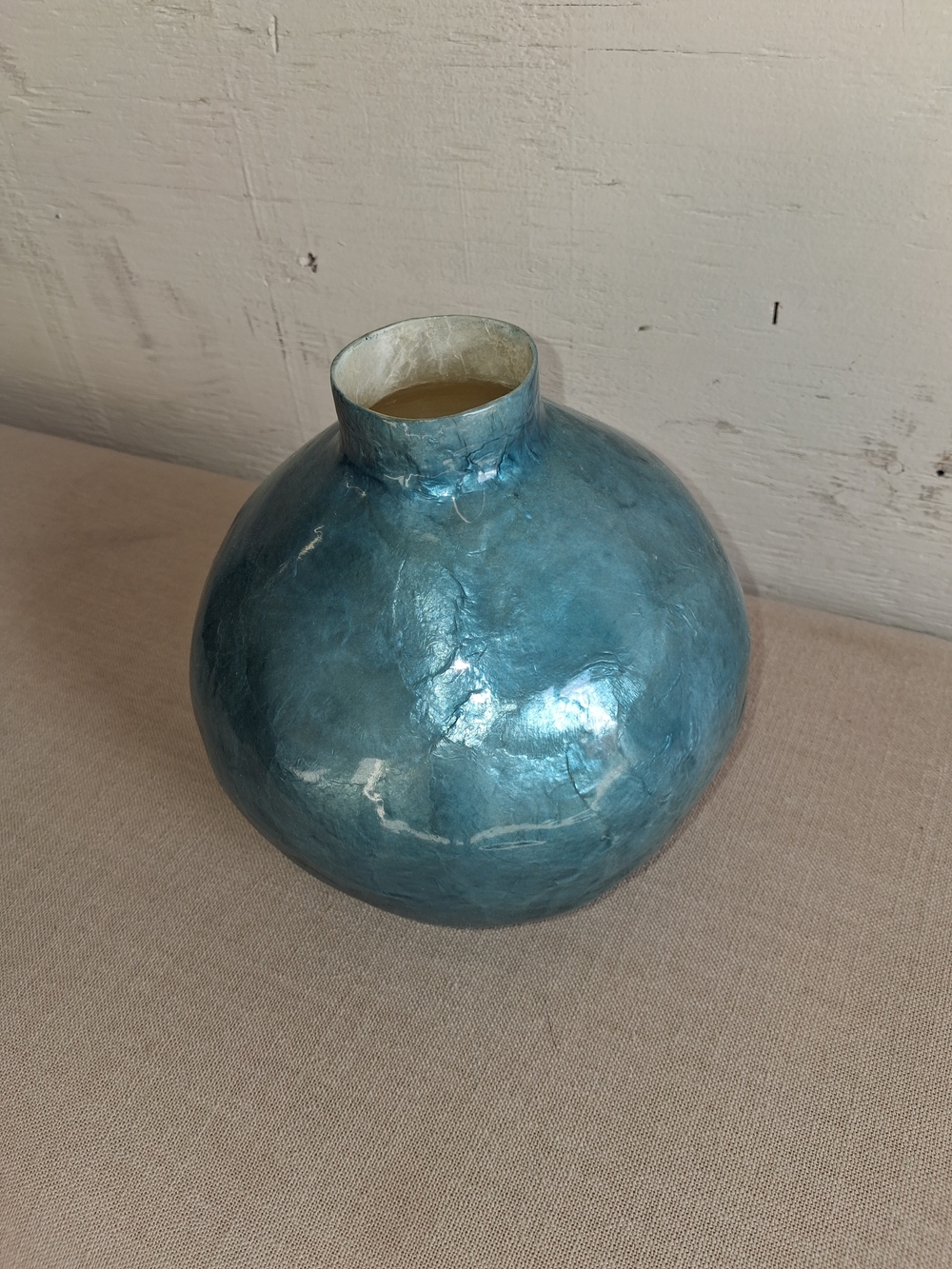 Handcrafted Blue Decorative Orb Vase